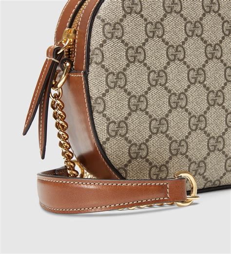 gucci gg supreme mini chain bag brown|gucci gg supreme crossbody bag.